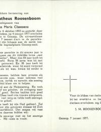 Bidprentje J M Roosenboom (tekst)