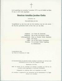 overlijdensbericht Henricus Arnoldus Jacobus Clerkx
